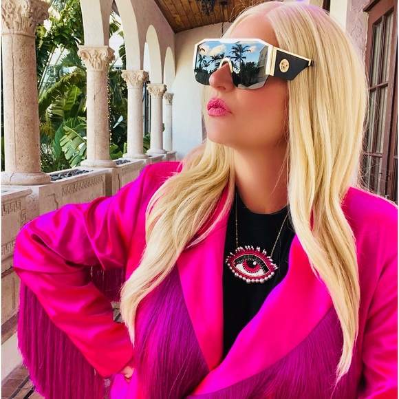 Metallic gold modern slide heels - Picture 4 of 4